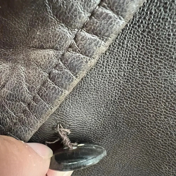 Vintage J. Crew Women's Brown Buttery Leather Button Up Jacket Size L Y2K - Picture 2 of 9